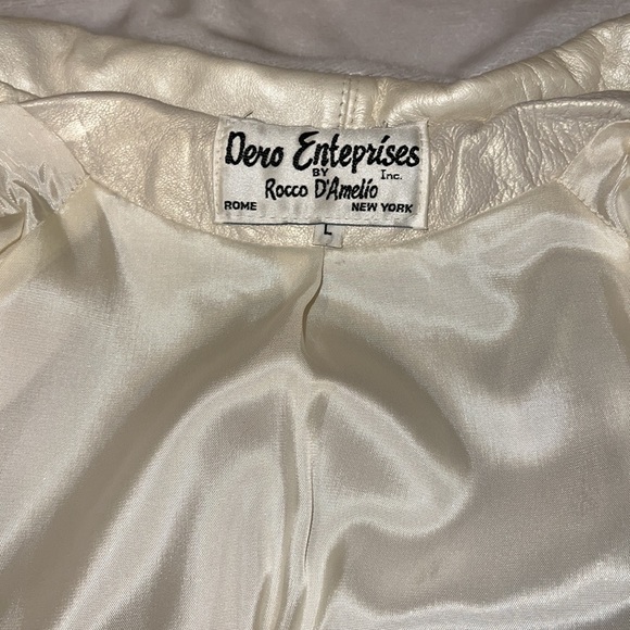 Dero Enteprises by Rocco D’Amelio white leather vintage jacket - Picture 6 of 7